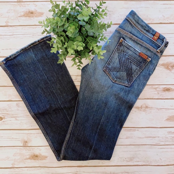 7 For All Mankind Denim - 7 For All Mankind Medium Wash Boot Cut Jeans